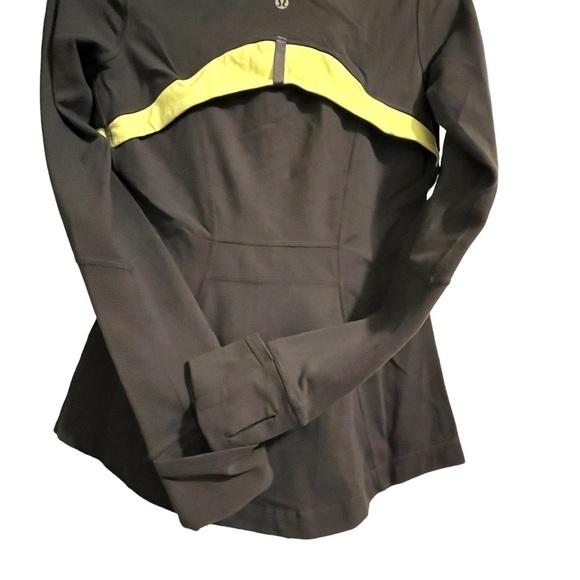 LULULEMON define running jacket grey and yellow size 4 workout - Picture 5 of 5
